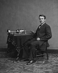 发明大王爱迪生发明世界第一台留声机(LSSDJT.COM)