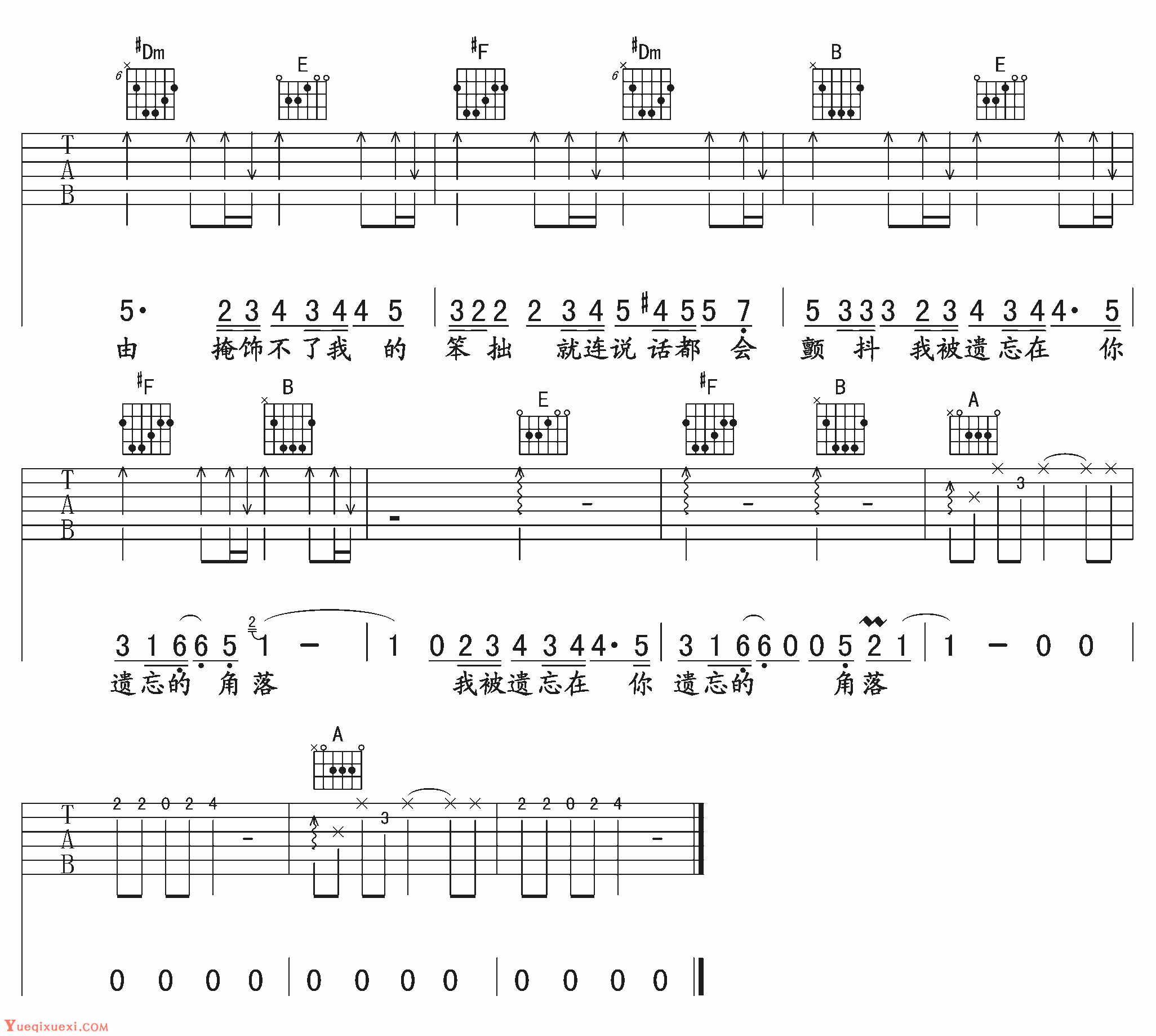 林俊杰《你要的不是我》吉他谱3