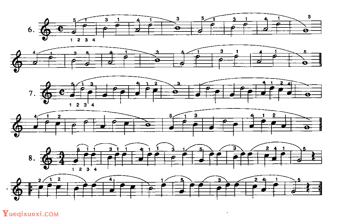《拜厄 的十四条练习曲》左右手连音练习曲4