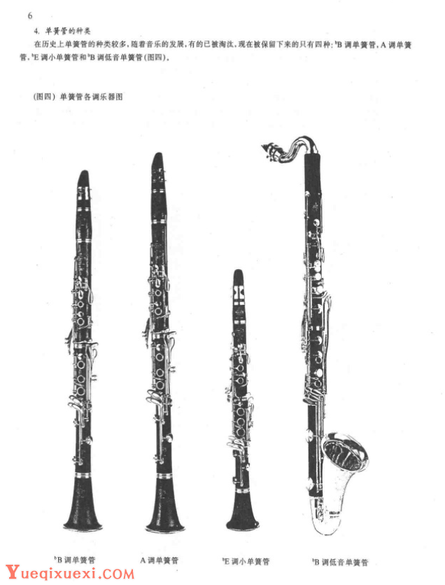 单簧管的构造部件名称和种类图文详解
