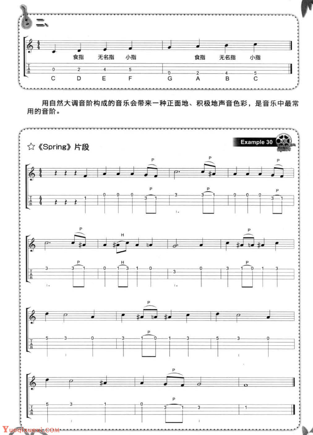 尤克里里基础乐理知识《音阶》教学与练习乐曲