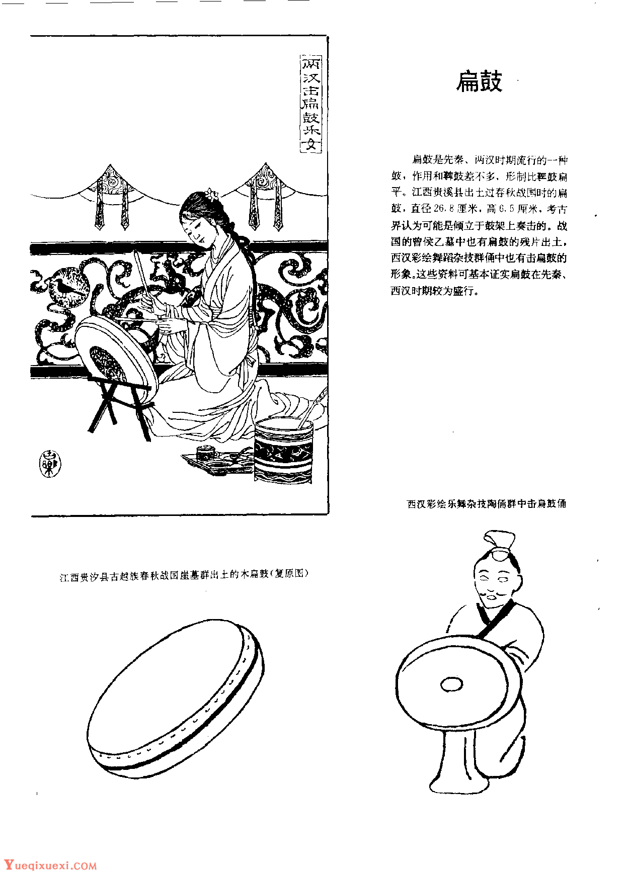 中国古代乐器《扁鼓》