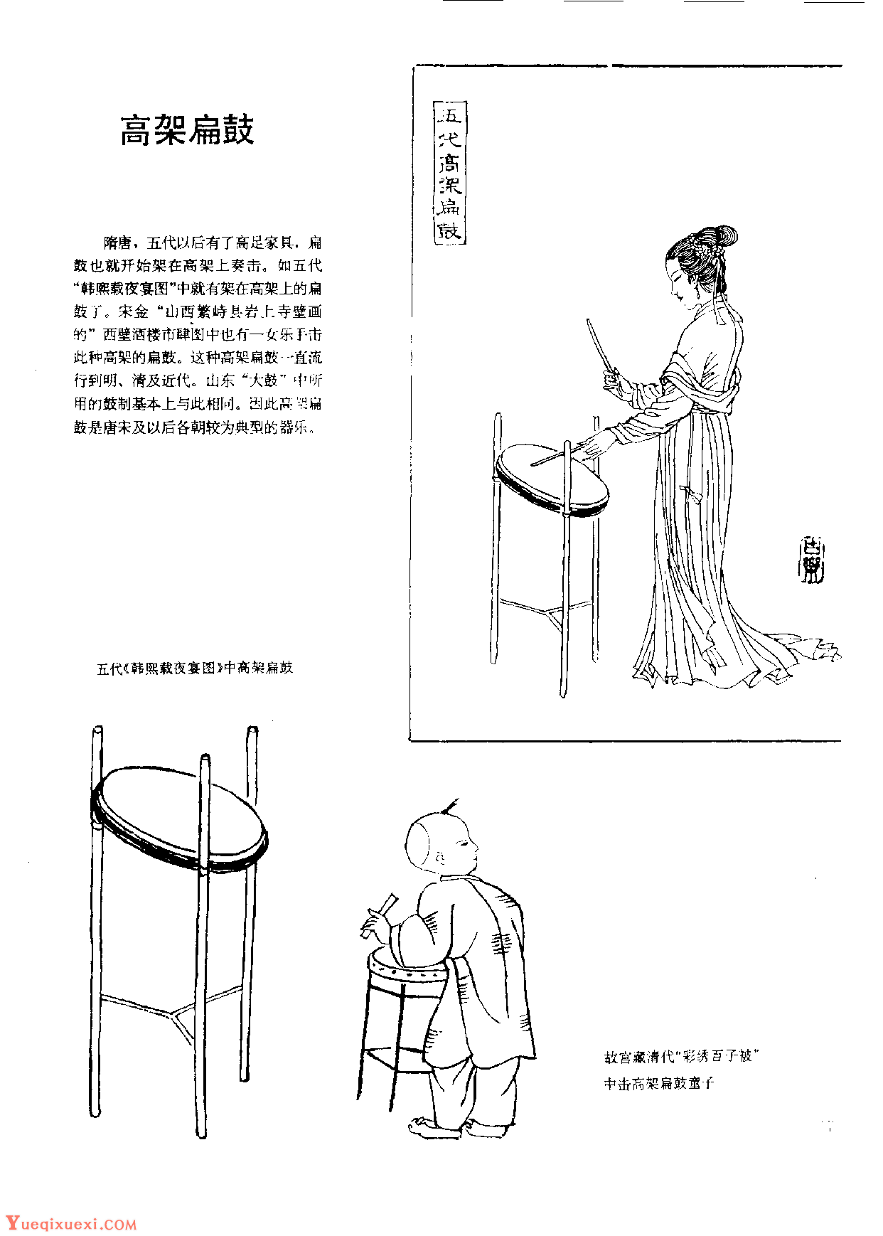 中国古代乐器《高架扁鼓》