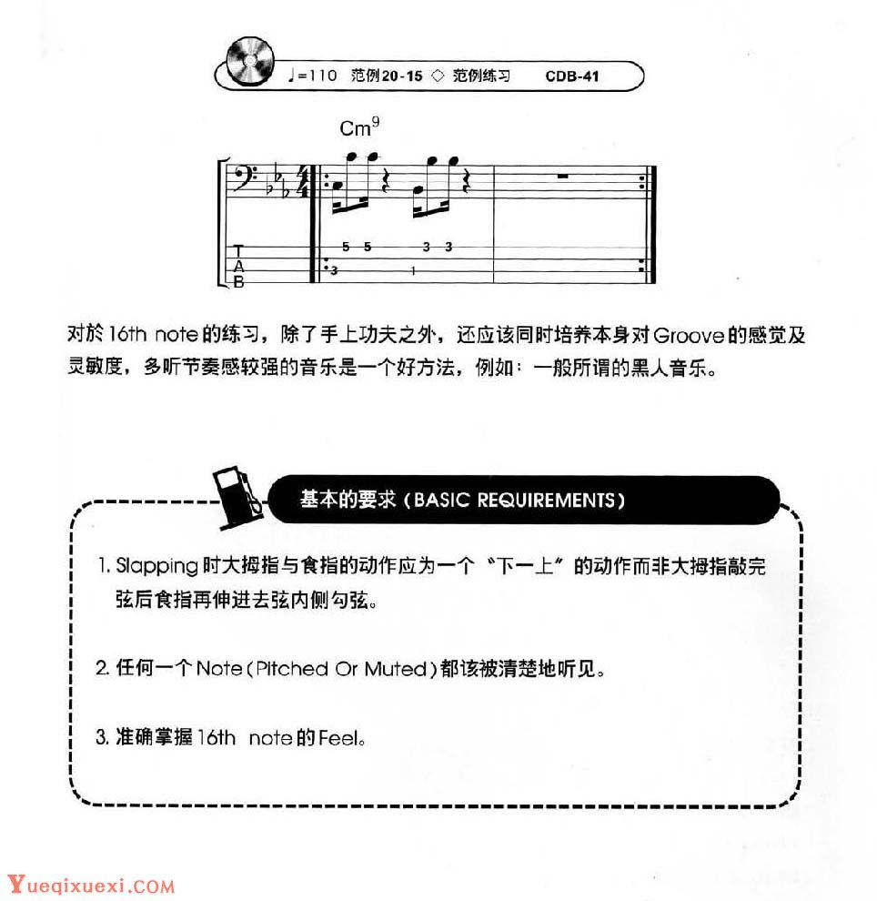 电贝司基础教程《基本的Slap技巧二》