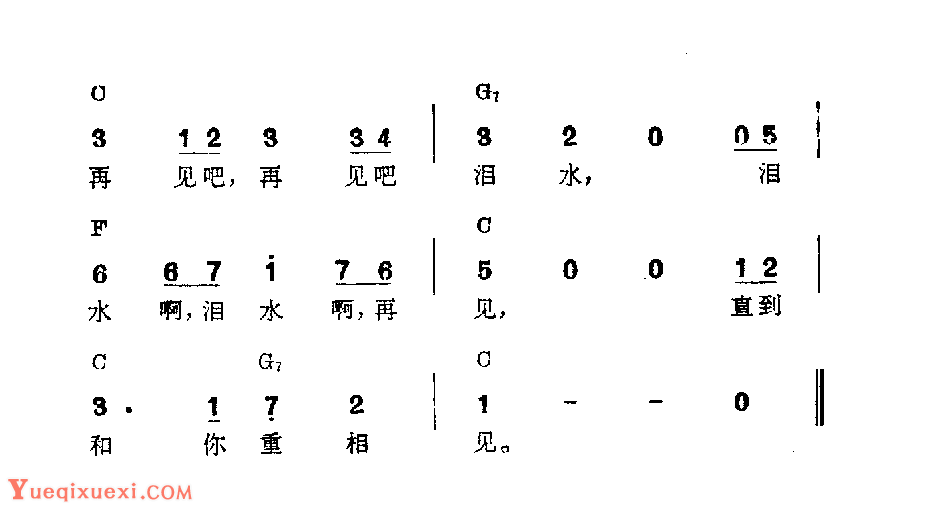 吉他伴奏日本流行歌曲《再见吧，泪水》浜口库之助词曲