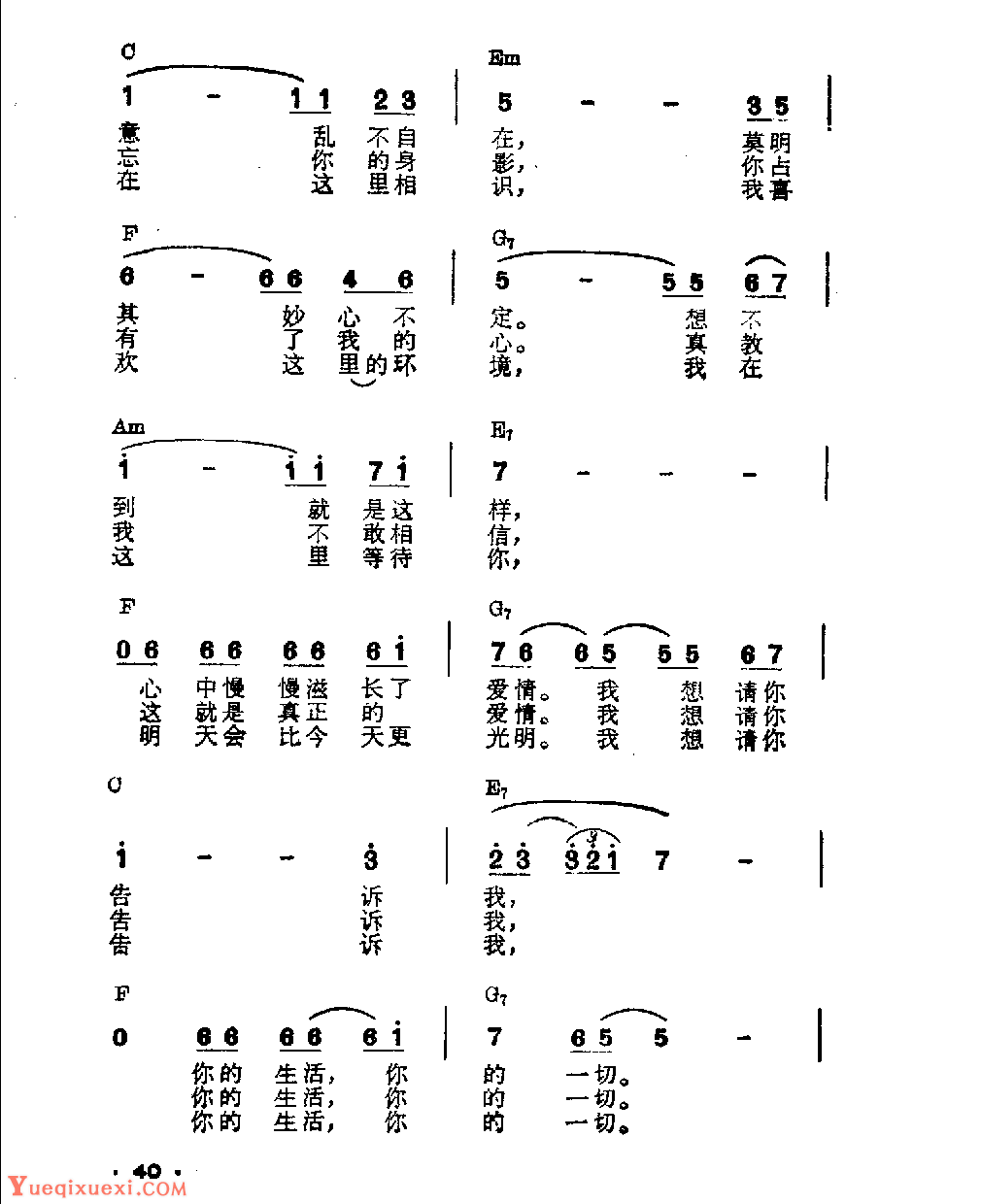 吉他伴奏日本流行歌曲《把你的一切告诉我》佐佐木勉词曲