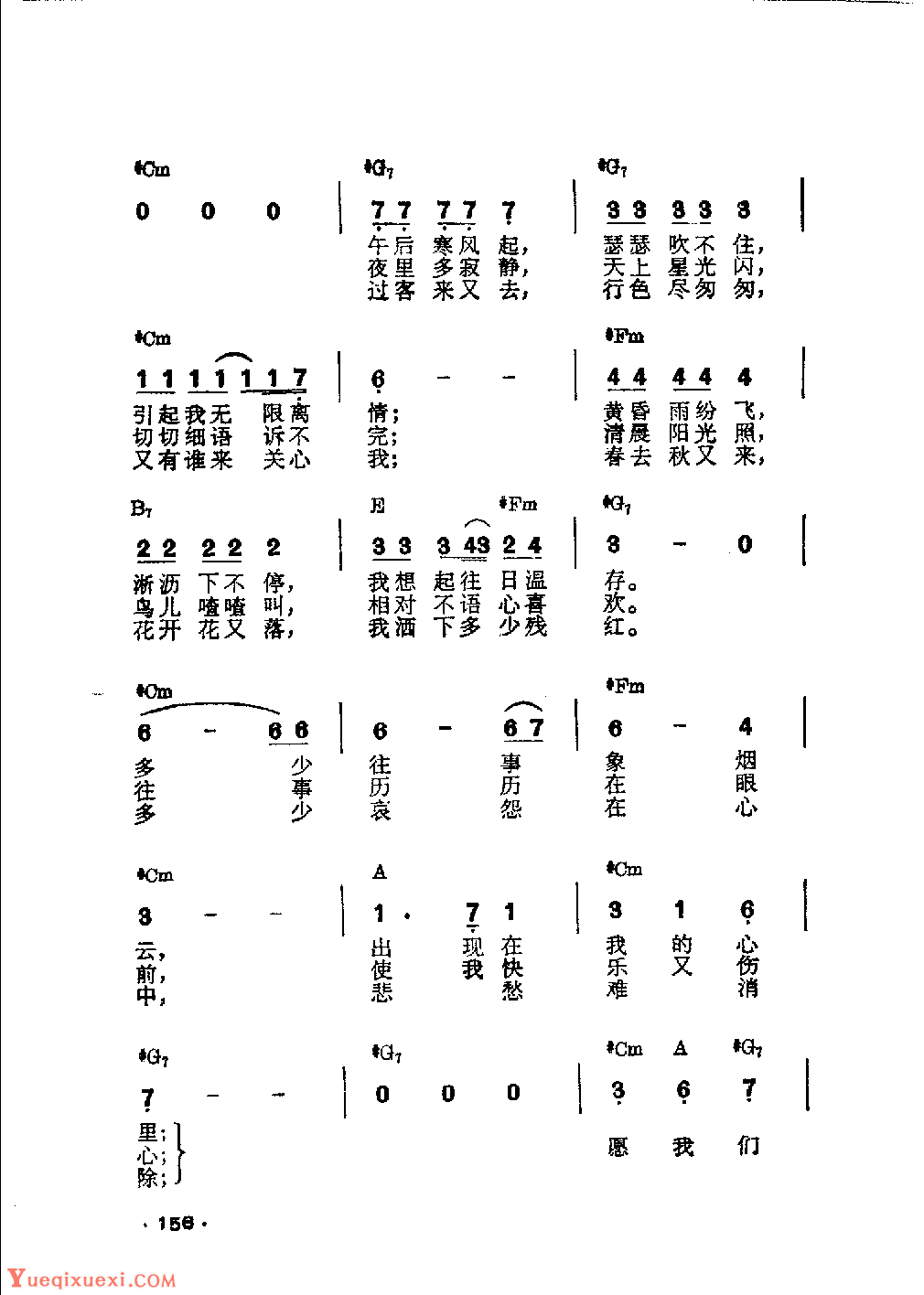 吉他伴奏日本流行歌曲《瘦山茶》中山大三郎词　船村彻曲