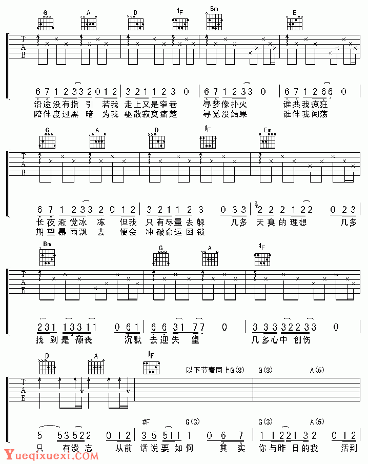 双吉他弹唱《谁伴我闯荡》午夜编配