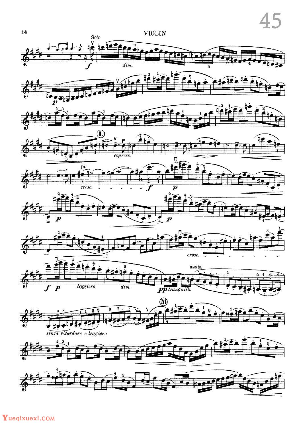 小提琴独奏乐曲谱《Concerto in E Minor/Classic Romance》戴维嘉雷特