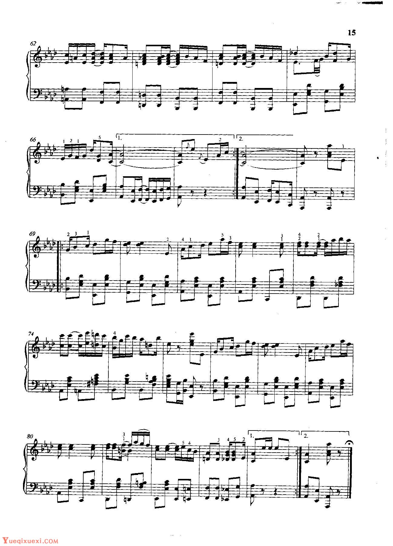 雷格泰姆钢琴乐谱《漂亮姑娘雷格》雷格泰姆之王斯科特·乔普林