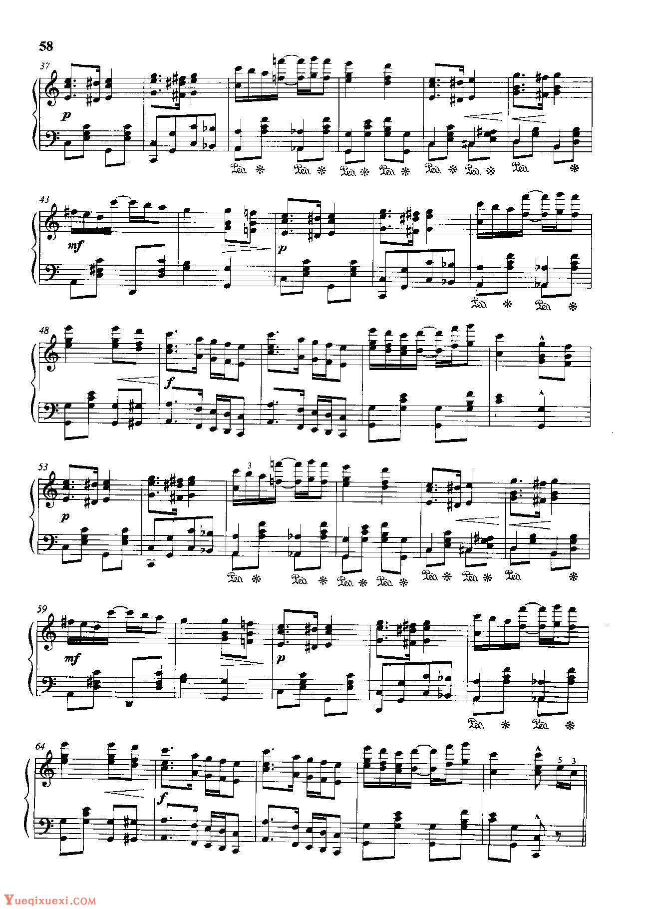 雷格泰姆钢琴乐谱《大枫树》雷格泰姆之王斯科特·乔普林