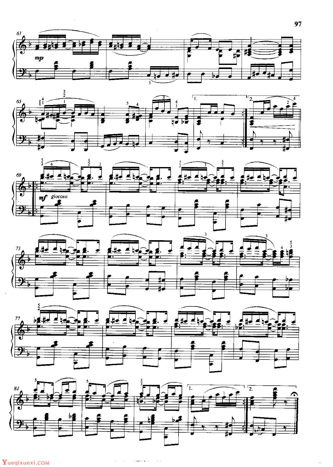 雷格泰姆钢琴乐谱《玫瑰花叶雷格》雷格泰姆之王斯科特·乔普林