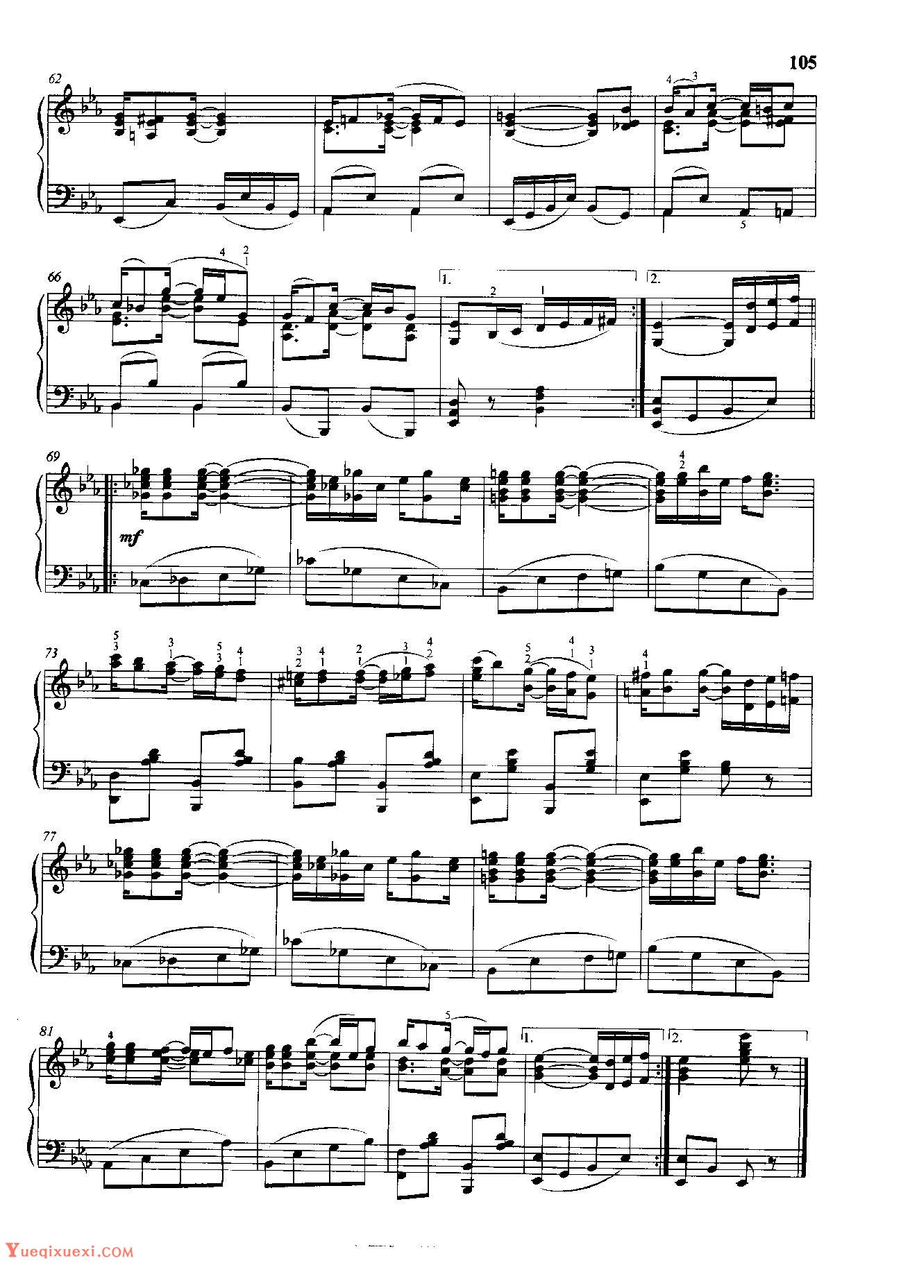 雷格泰姆钢琴乐谱《凤梨树雷格》雷格泰姆之王斯科特·乔普林