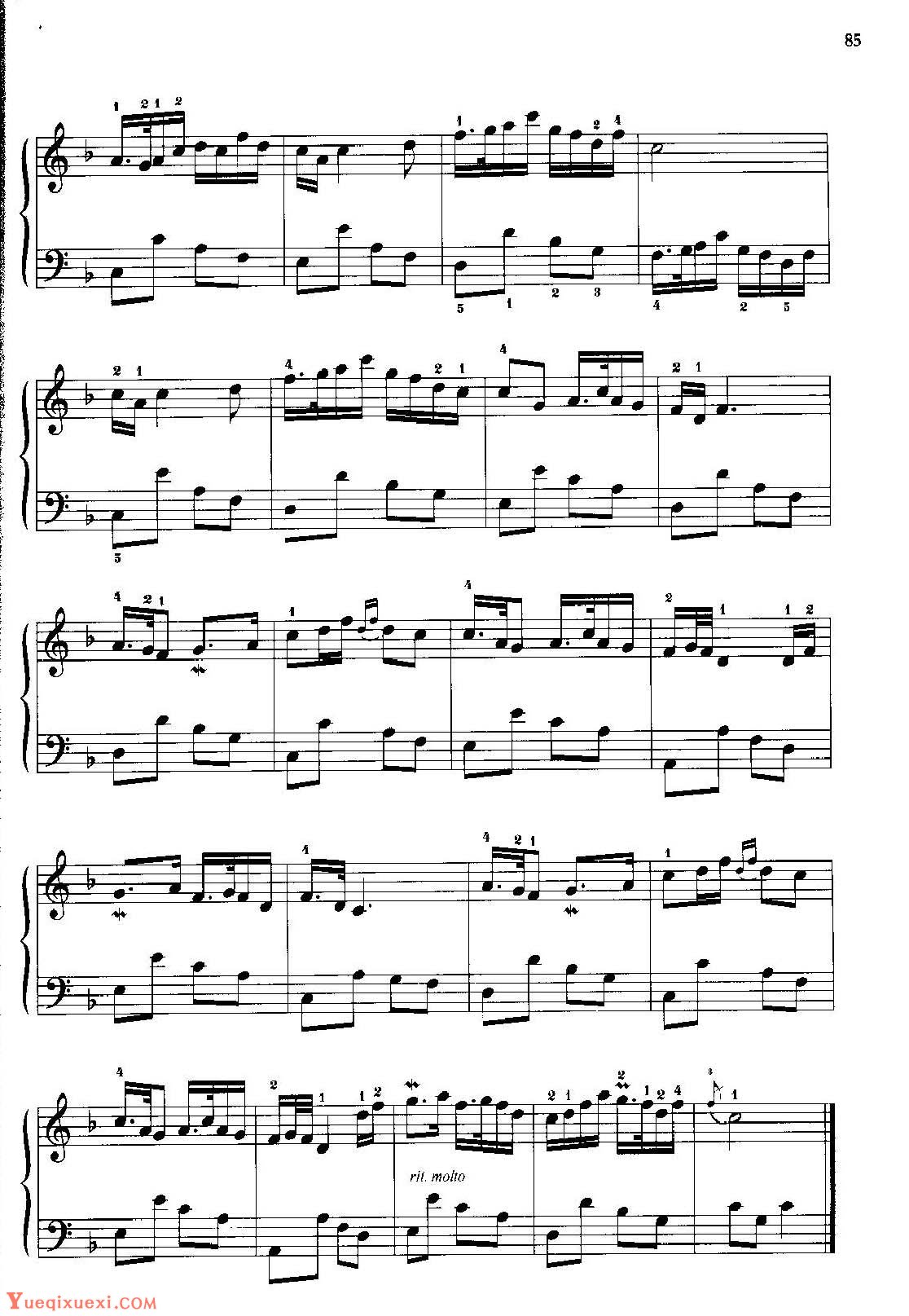 中国民歌钢琴小曲《茉莉花》