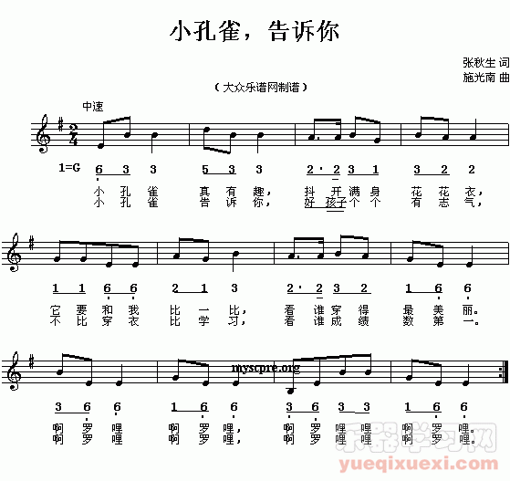 小孔雀，告诉你