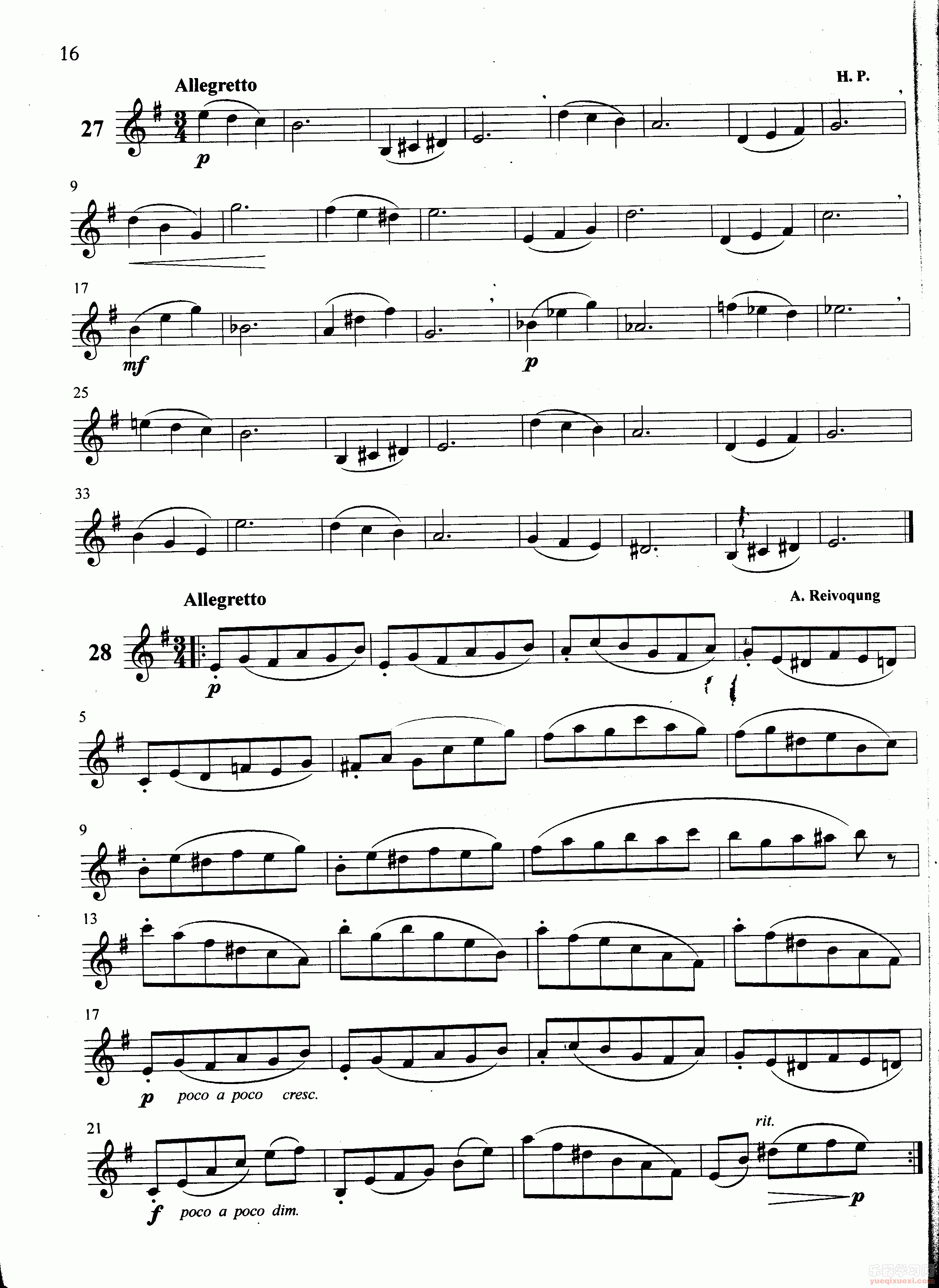 萨克斯管练习曲第100—016页