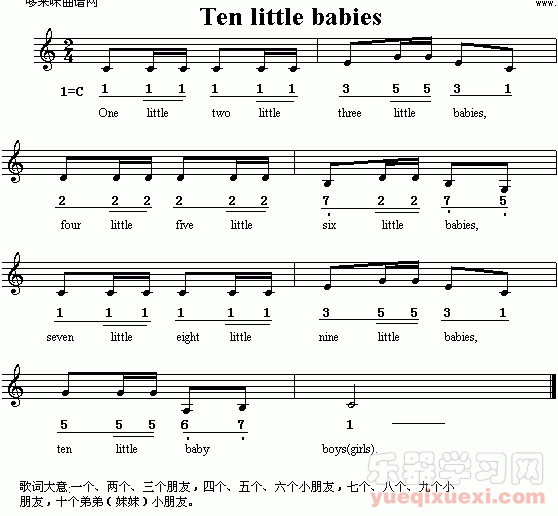 Ten Little Babies