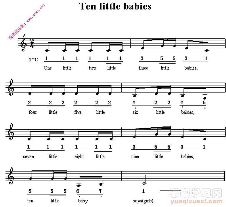 Ten little babies