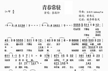 口琴简谱《青春常驻》