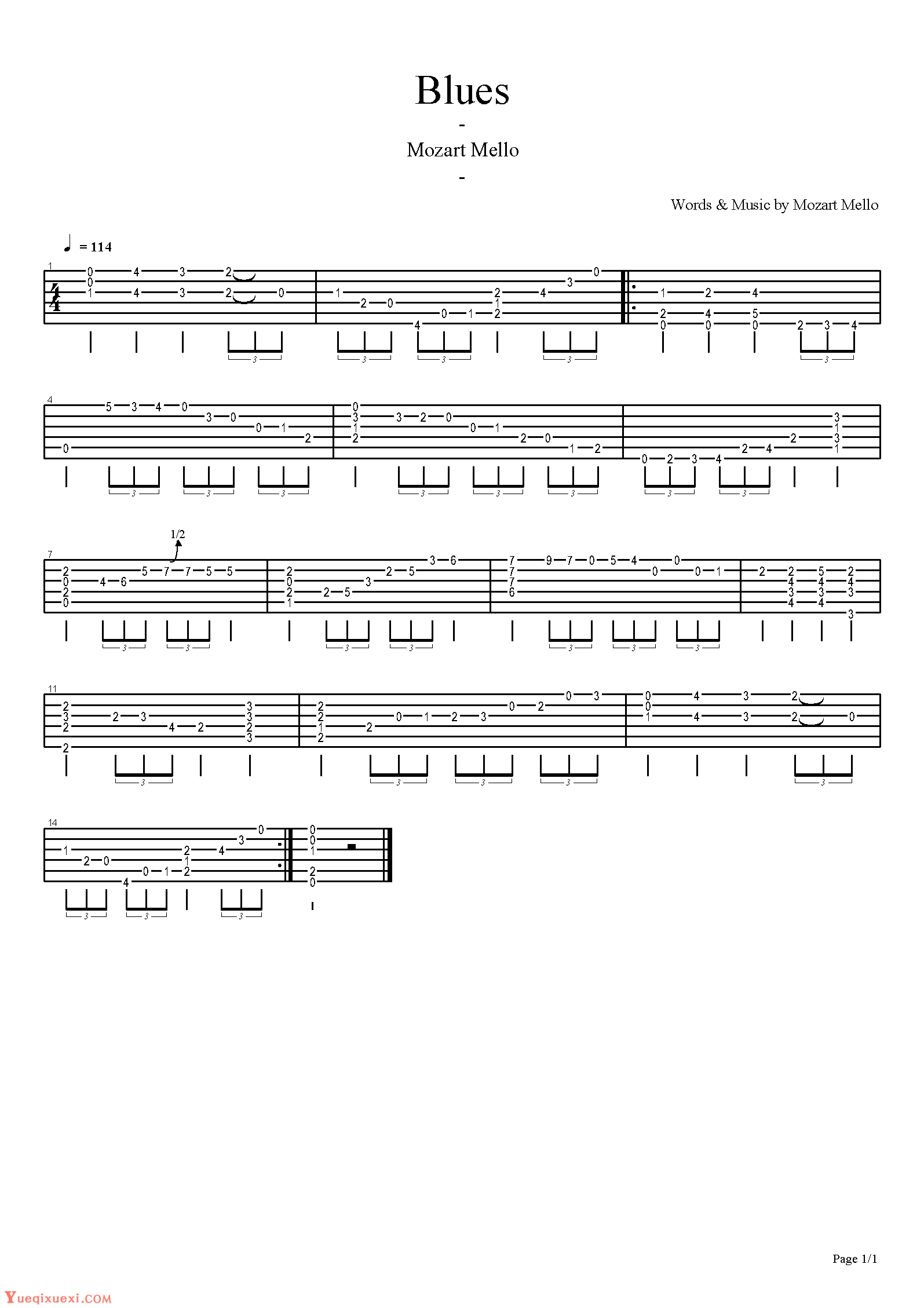 Canon rock吉他谱 - JerryC - 电吉他谱 - 卡农摇滚版 超完整版本 - 琴谱网